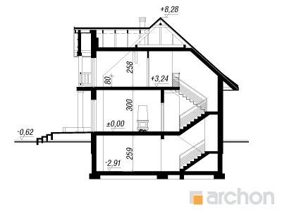 Maja astrites (P) lõige